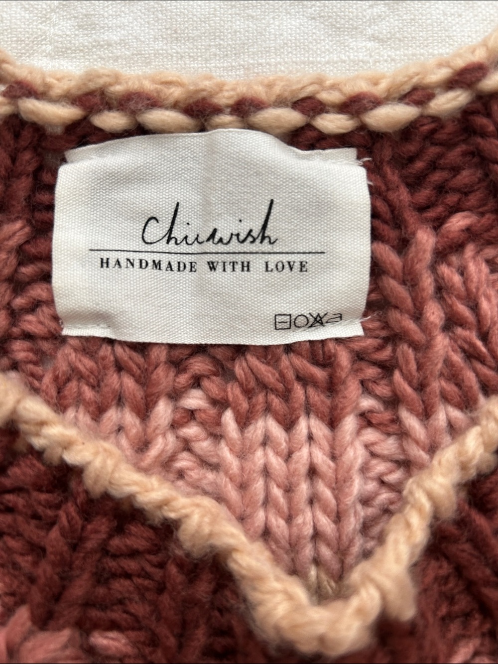 Chicwish Light Blue Sweater with Multicolor Ribbed Yoke - Picture 2 of 7